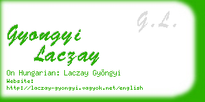 gyongyi laczay business card