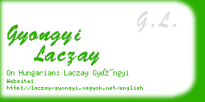 gyongyi laczay business card